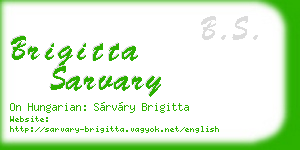 brigitta sarvary business card
