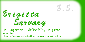 brigitta sarvary business card